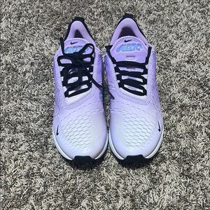 Nike Air Max 270| Purple and Black Athletic Shoes with Mesh